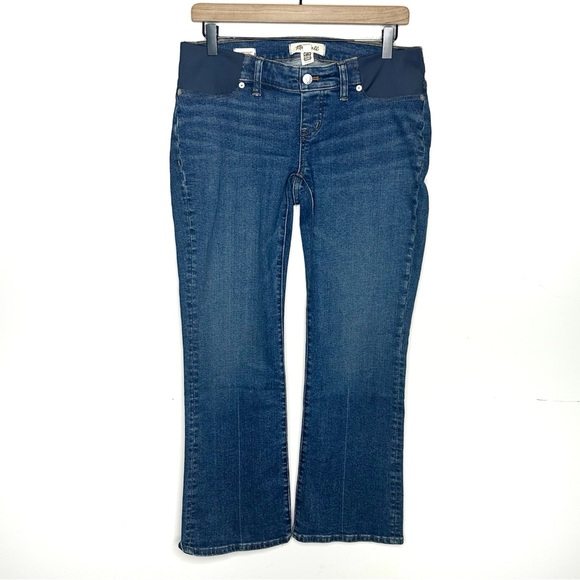 Madewell Maternity Side Panel Kick Out Crop Jeans - Picture 3 of 8